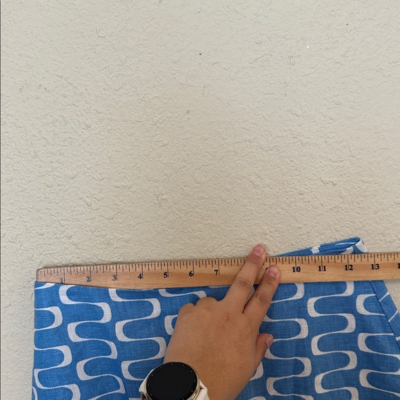 Reformation Farley 100% Linen pool side 2 pc set Blue White Patterned Skirt NWT - Picture 13 of 17